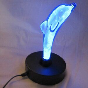 LumiSource Electra Blue Dolphin Plasma Motion Lamp - Used - Works